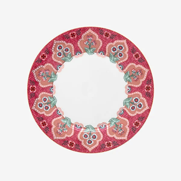 Pip Studio Flower Festival Kırmızı Porselen Kahvaltı Tabağı 51001295
