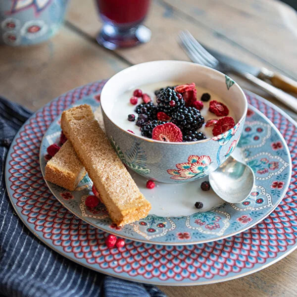 Pip Studio Flower Festival Mavi Porselen Kahvaltı Tabağı 51001285