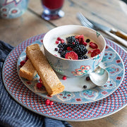 Pip Studio Flower Festival Mavi Porselen Yemek Tabağı 51001286