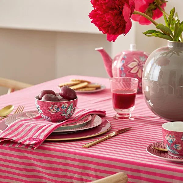 Pip Studio Flower Festival Kırmızı Porselen Pasta Tabağı 51001294