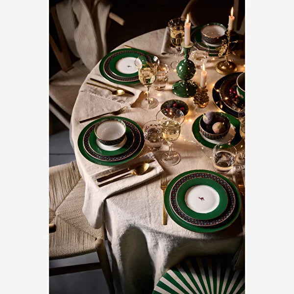 Yeşil Porselen Pasta Tabağı 17 Cm Love Birds Collection by Pip Studio