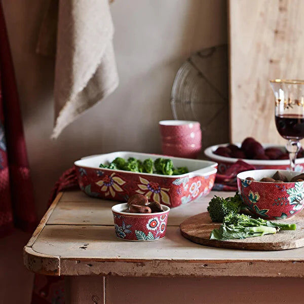 Pip Studio Flower Festival Kırmızı Porselen Kase 51003195