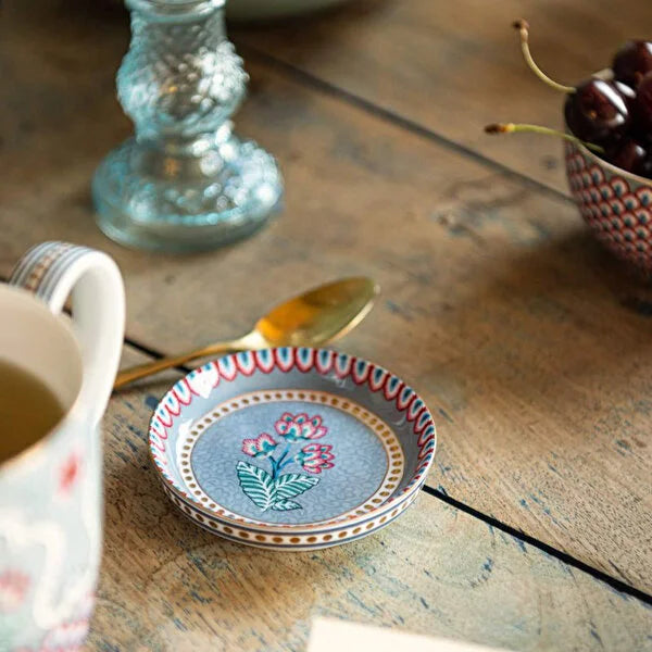 Pip Studio Flower Festival Mavi Porselen Çay Tabağı 51013024