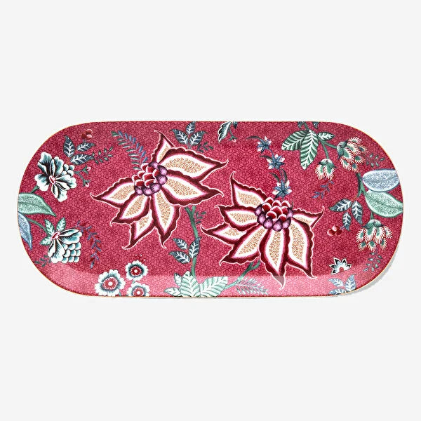 Pip Studio Flower Festival Kırmızı Porselen Servis Tabağı 51018131