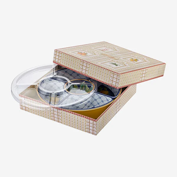 Chiara Alessi Capri Mavi Melamin 5 Bölmeli Servis Tepsisi CAMAR0037YW