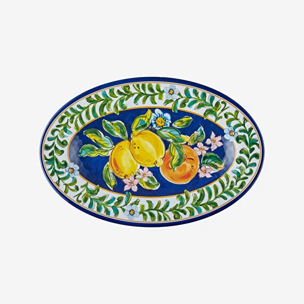 Chiara Alessi Capri Mavi Melamin Servis Tabağı CAMBB0212BW