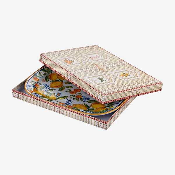 Chiara Alessi Capri Mavi Melamin Servis Tabağı CAMTT0788BW