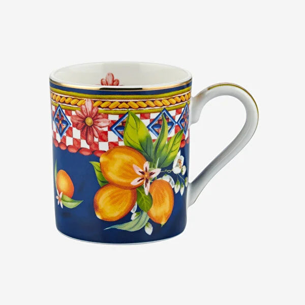 Chiara Alessi Capri Mavi Porselen Kahve Fincan Seti CAPFL2ECBL2