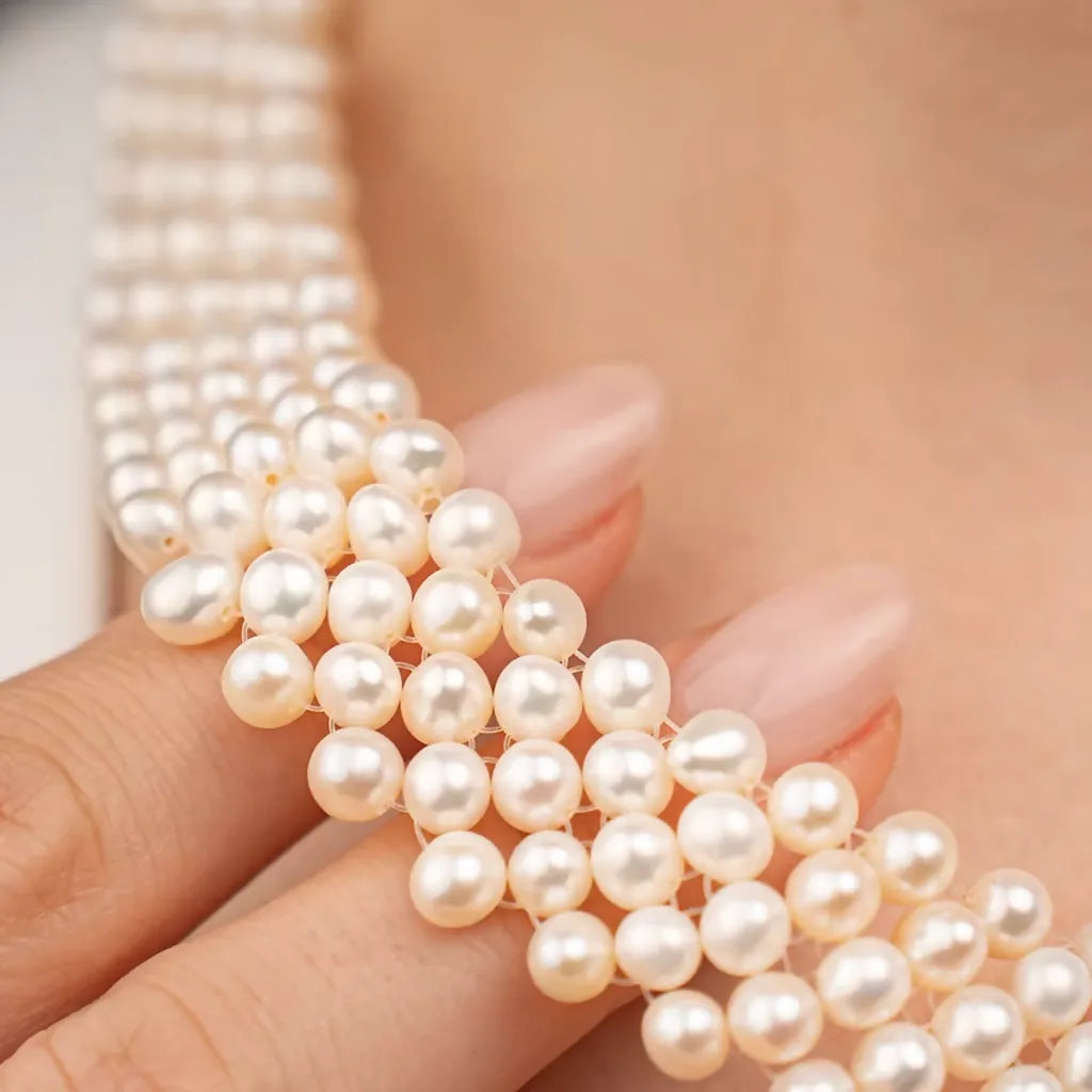 37-1 Örgü Formlu Çok Sıralı Kolye mzkcb0-gy.myshopify.com