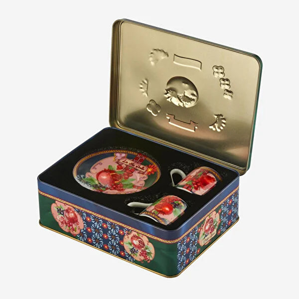 Chiara Alessi Capri Mavi Yeşil Porselen Kahve Fincan Seti CAPTNVB1ECBG2