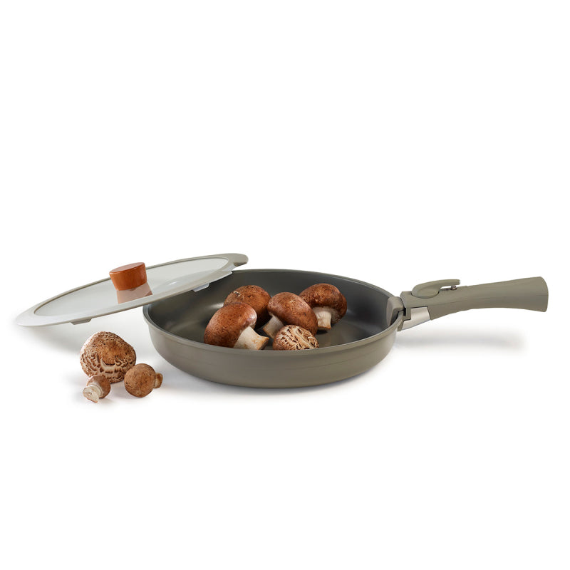 Neoflam Midas Gri 11 Parça Ayrılabilen Saplı İç İçe Geçebilen İndüksiyonlu Tencere Tava Seti