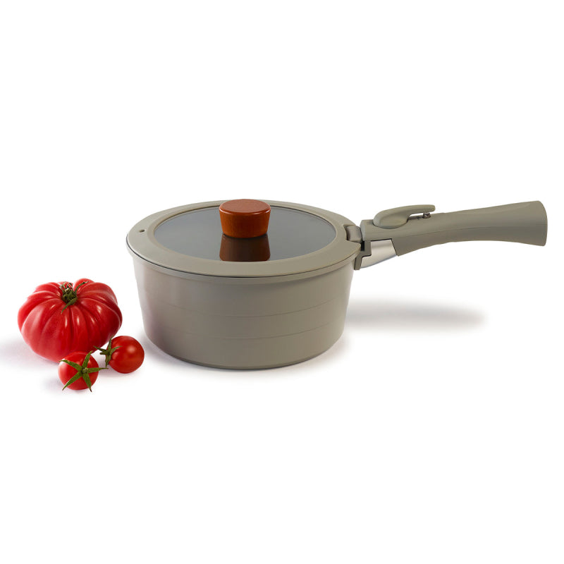 Neoflam Midas Gri 15 Parça Ayrılabilen Saplı İç İçe Geçebilen İndüksiyonlu Tencere Tava Seti