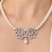 18 Damla Montürlü Gümüş İnci Kolye mzkcb0-gy.myshopify.com