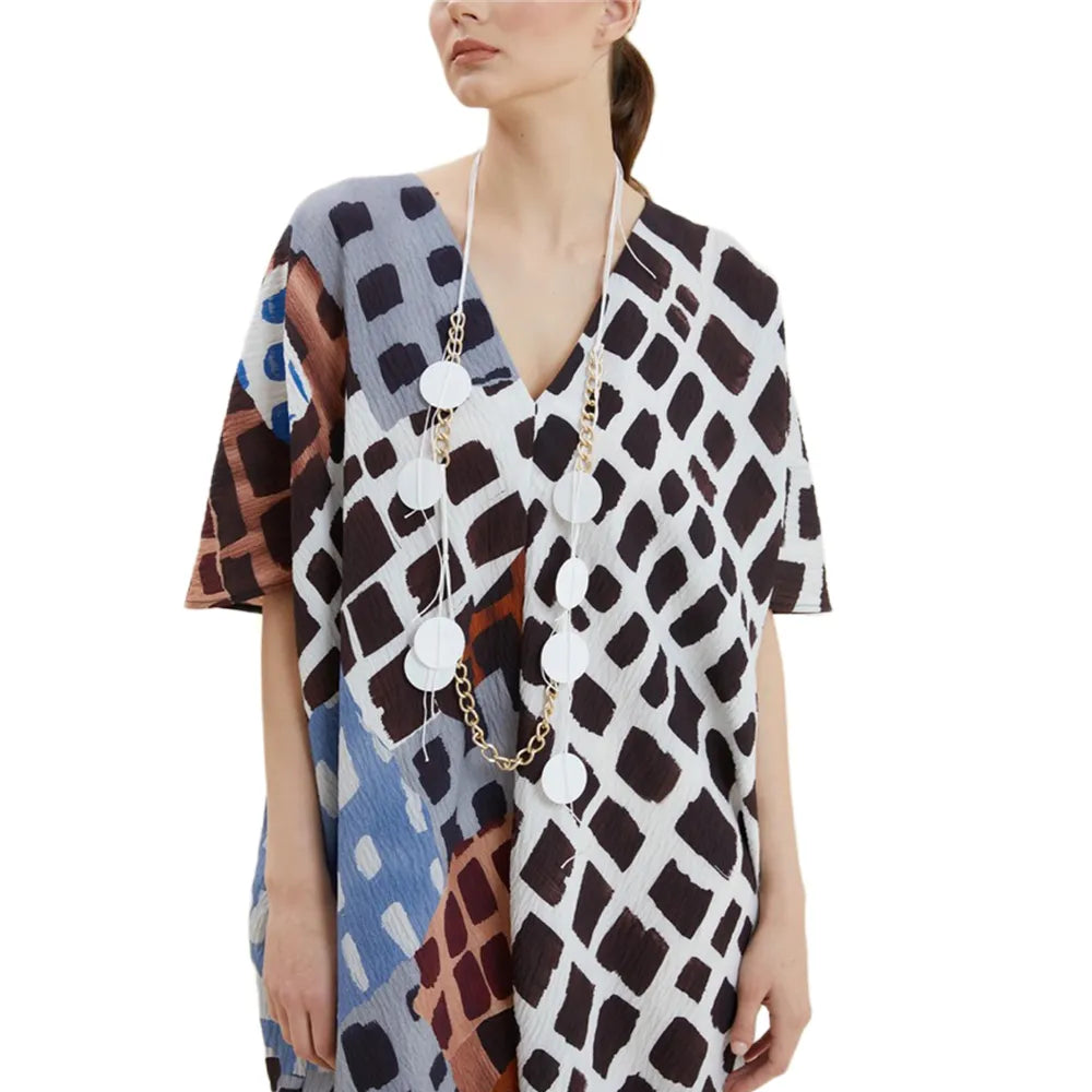 V-Yaka Desenli Elbise mzkcb0-gy.myshopify.com V-Yaka Desenli Elbise #TİCSBRANDS#